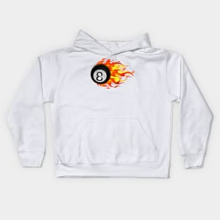 Flaming 8 Ball Kids Hoodie